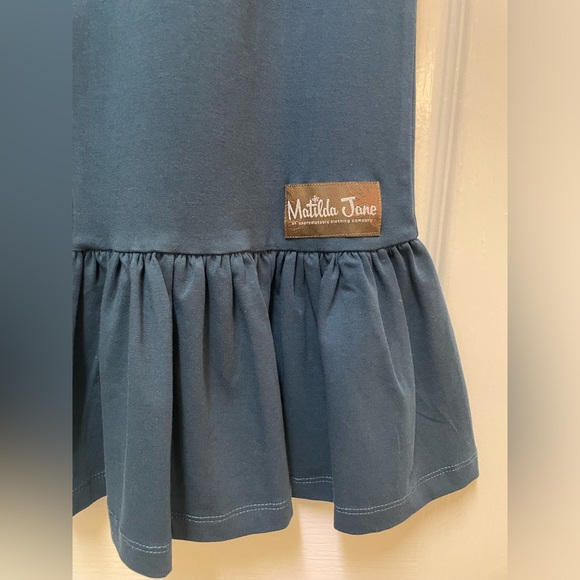 Matilda Jane Big Ruffles Flare Capri Legging Dark Teal Blue Size Small - Picture 3 of 6